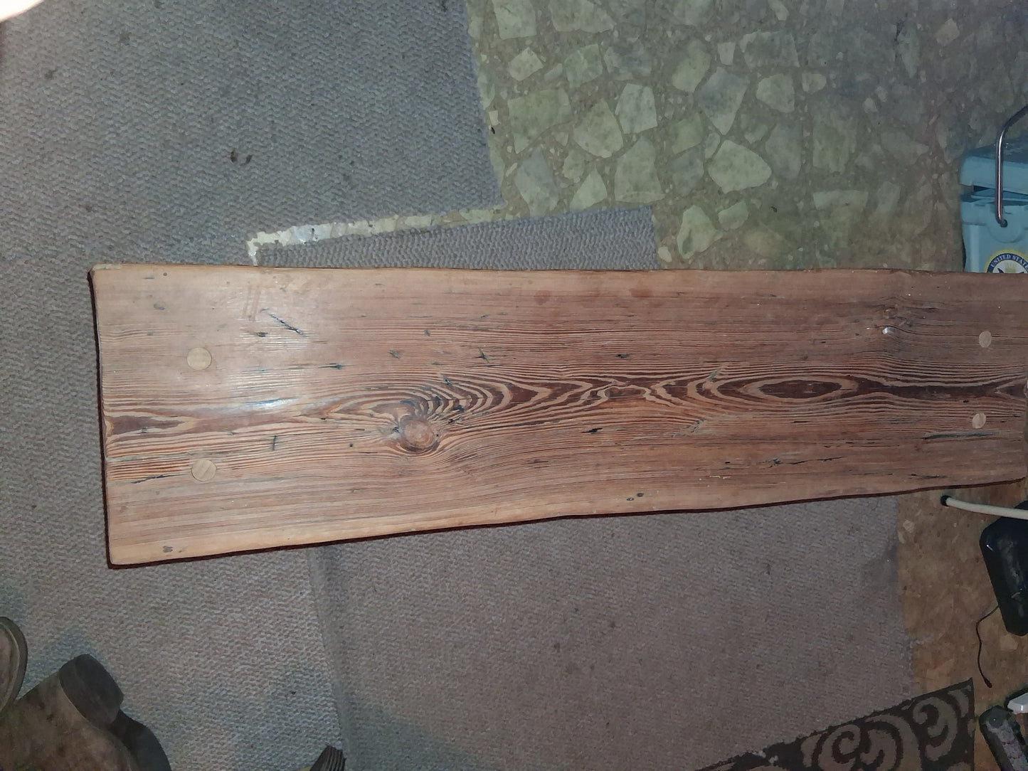 Hand hewn old growth South Georgia HEART of pine handmade Bench. From Quailrun Barn circa 1918. Blood Oath by One of 1 Barnwood Studios.